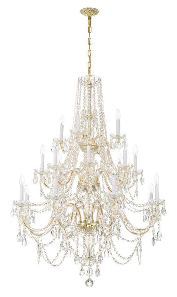 Crystorama TRADITIONAL CRYSTAL 1157-PB-CL-MWP Chandelier Americana - Polished Brass