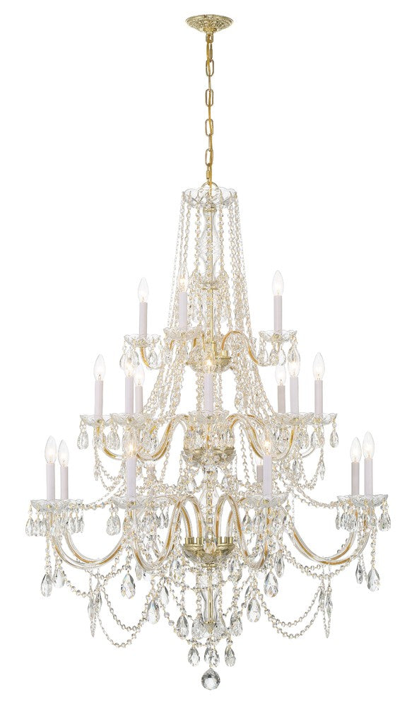 Crystorama TRADITIONAL CRYSTAL 1157-PB-CL-MWP Chandelier Americana - Polished Brass