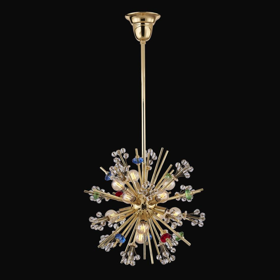 Constellation Colorata Luxury Crystal Pendant – Polished Chrome