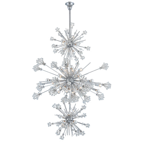 Constellation 50 Light 3 Tier Foyer – Polished Chrome by Allegri Crystal