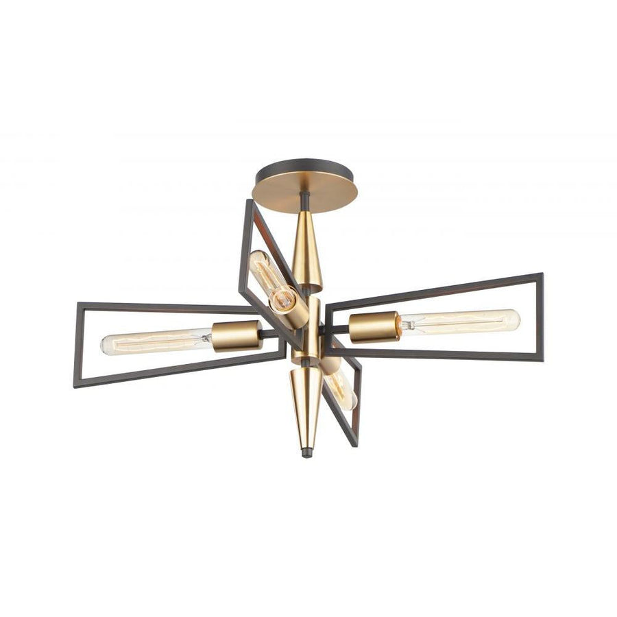 Maxim Lighting 11650BKSBR Wings 25 Inch Flush Mount Light – Black / Satin Brass