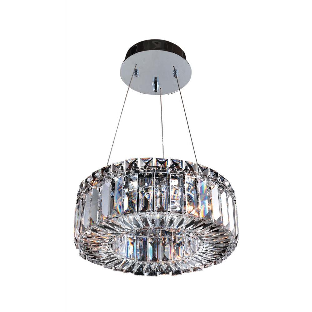 Milieu Metro Luxury Crystal Flush Mount Light – Polished Chrome