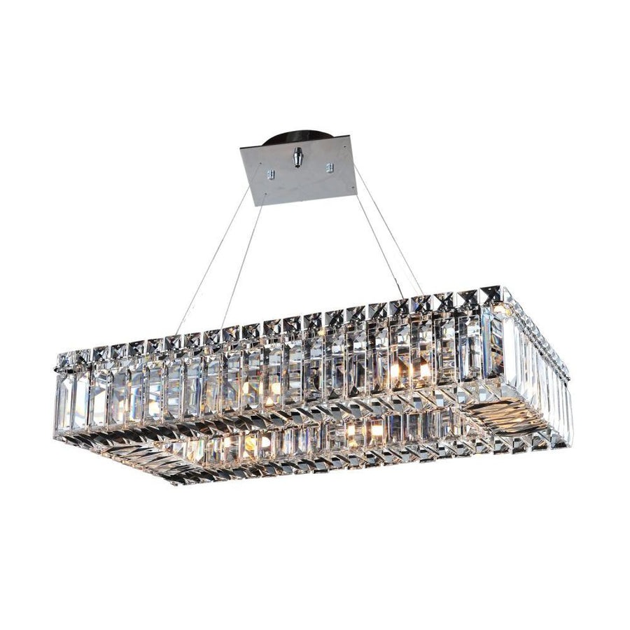 Rondelle Luxury Crystal Pendant – Polished Chrome
