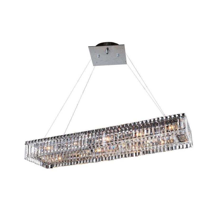 Baguette Luxury Crystal Pendant – Polished Chrome
