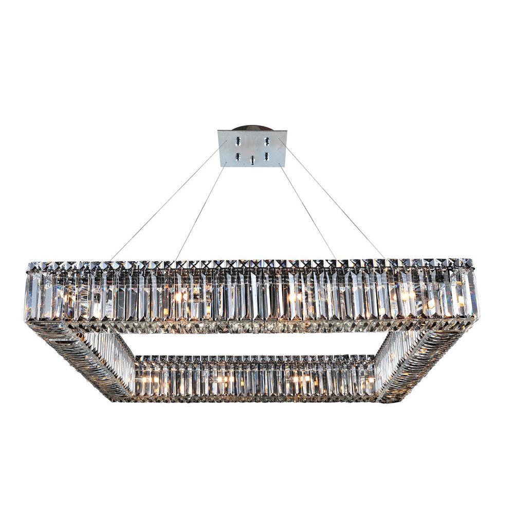Quadro Luxury Crystal Pendant – Polished Chrome