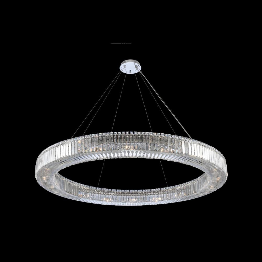 Quadro Luxury Crystal Pendant – Polished Chrome