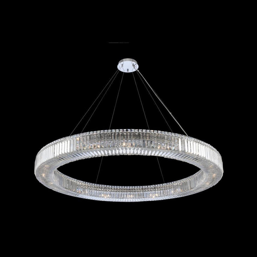Quadro Luxury Crystal Pendant – Polished Chrome
