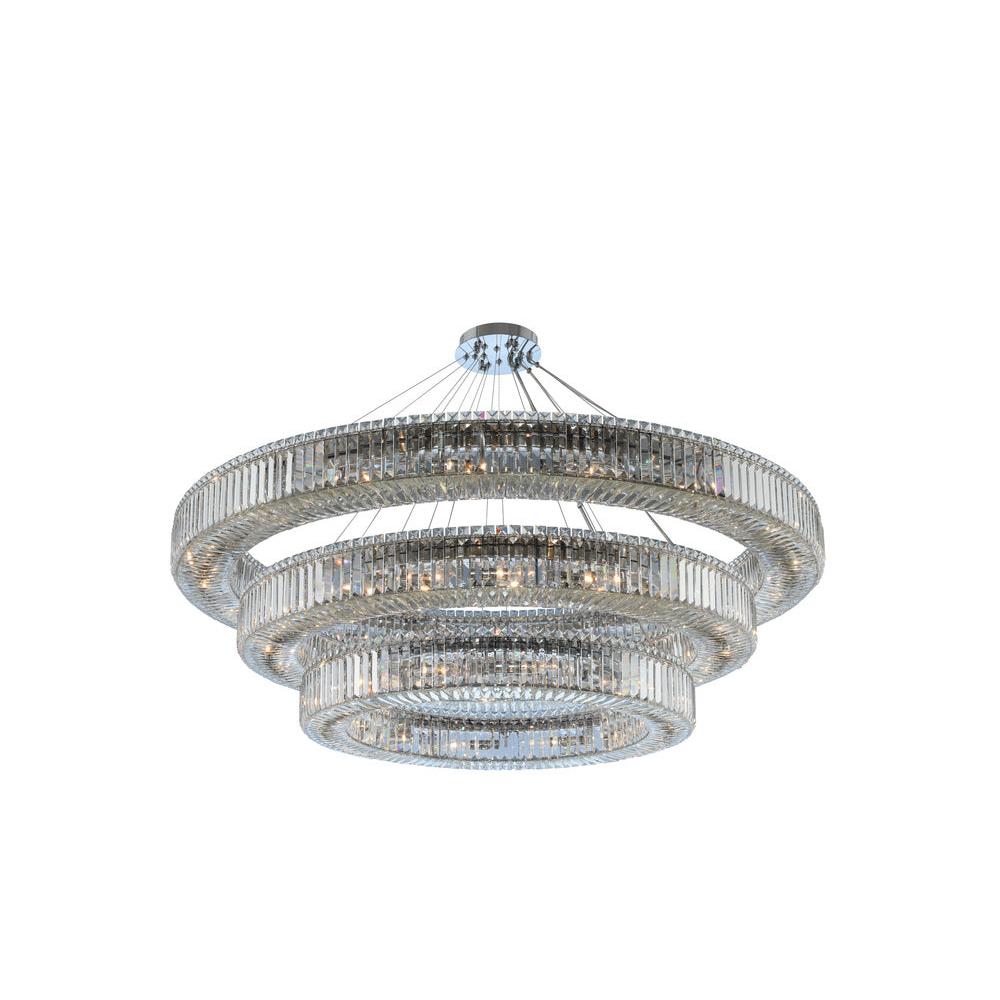Rondelle Luxury Crystal Pendant – Polished Chrome