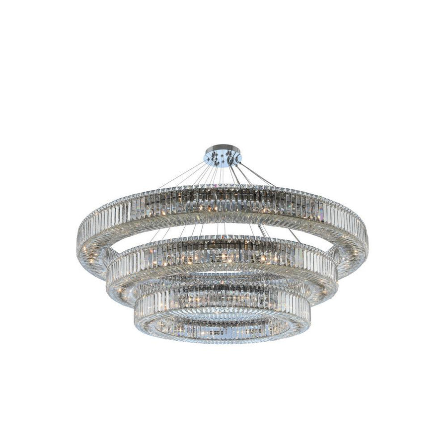 Rondelle Luxury Crystal Pendant – Polished Chrome