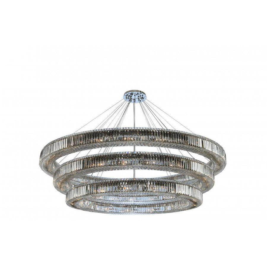 Rondelle Luxury Crystal Pendant – Polished Chrome