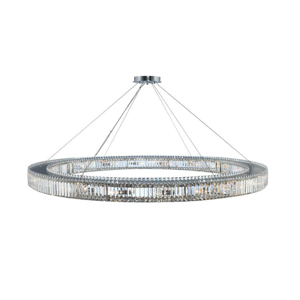 Rondelle Luxury Crystal Pendant – Polished Chrome