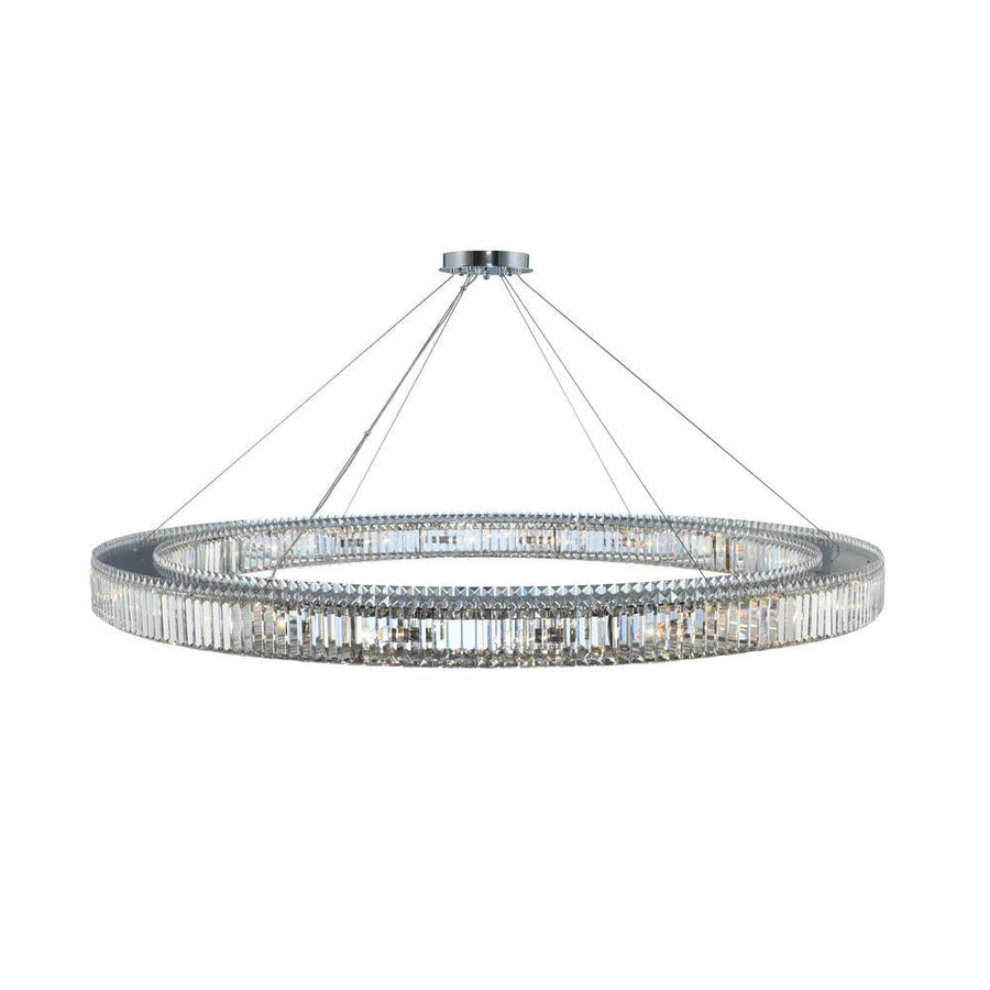 Rondelle Luxury Crystal Pendant – Polished Chrome