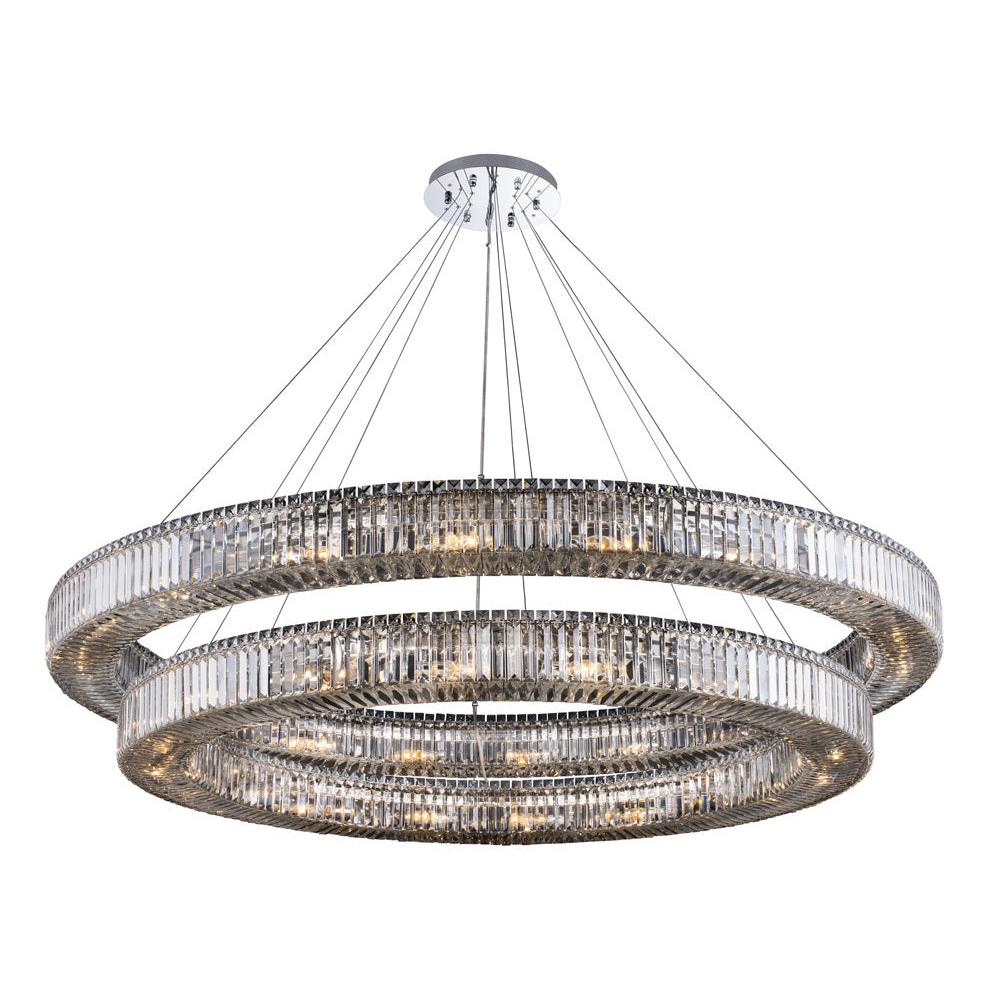 Rondelle Luxury Crystal Pendant – Polished Chrome