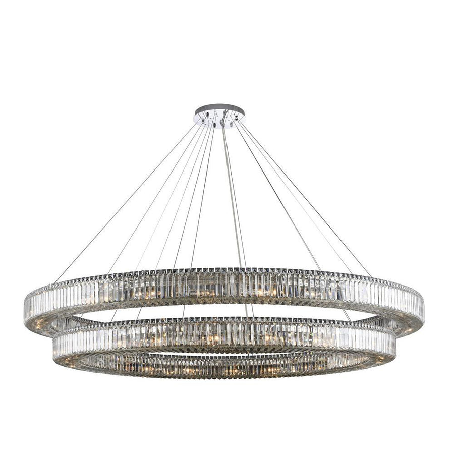 Rondelle Luxury Crystal Pendant – Polished Chrome