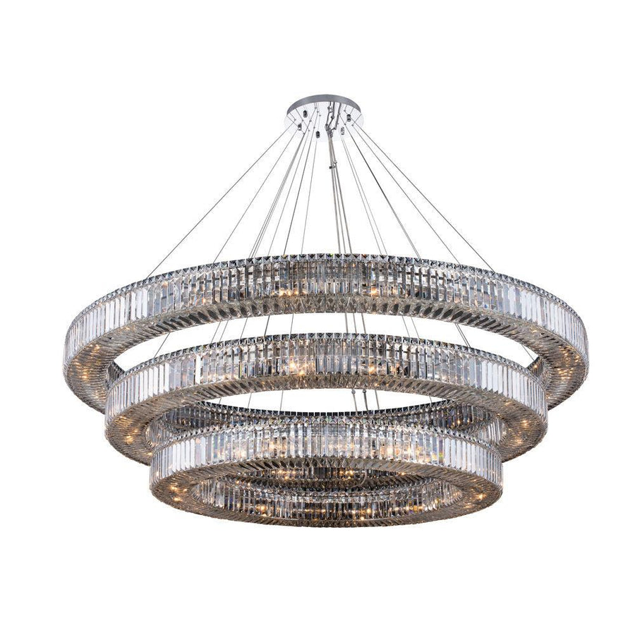 Rondelle Luxury Crystal Pendant – Polished Chrome