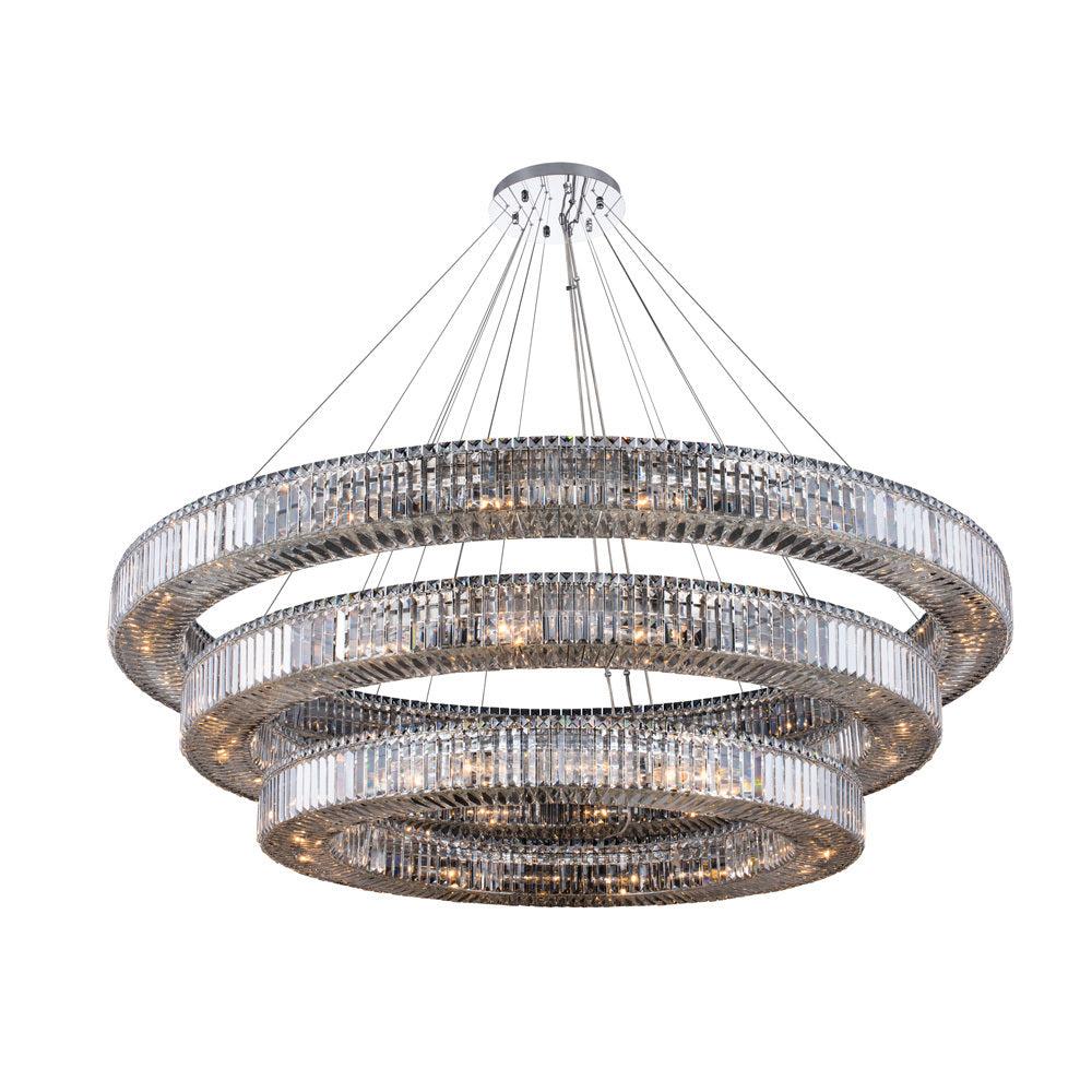 Rondelle Luxury Crystal Pendant – Polished Chrome