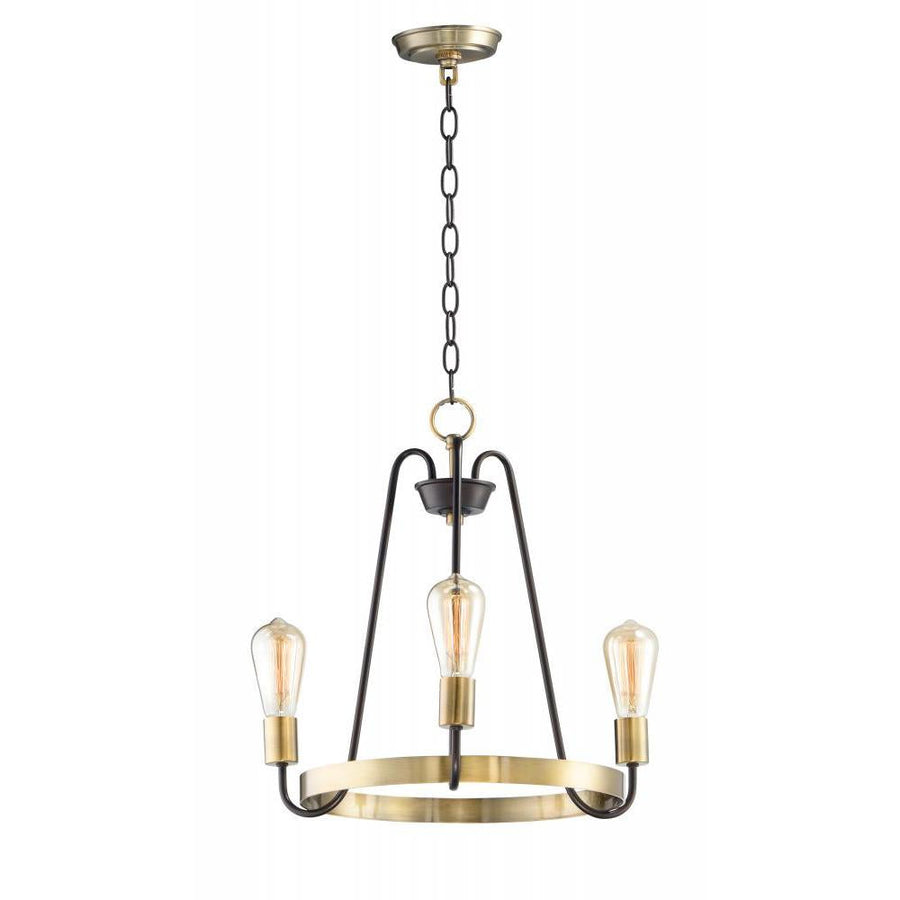 Maxim Lighting 11733OIAB Haven 18.5 Inch Semi Flush Mount Light – Oil Rubbed Bronze / Antique Brass