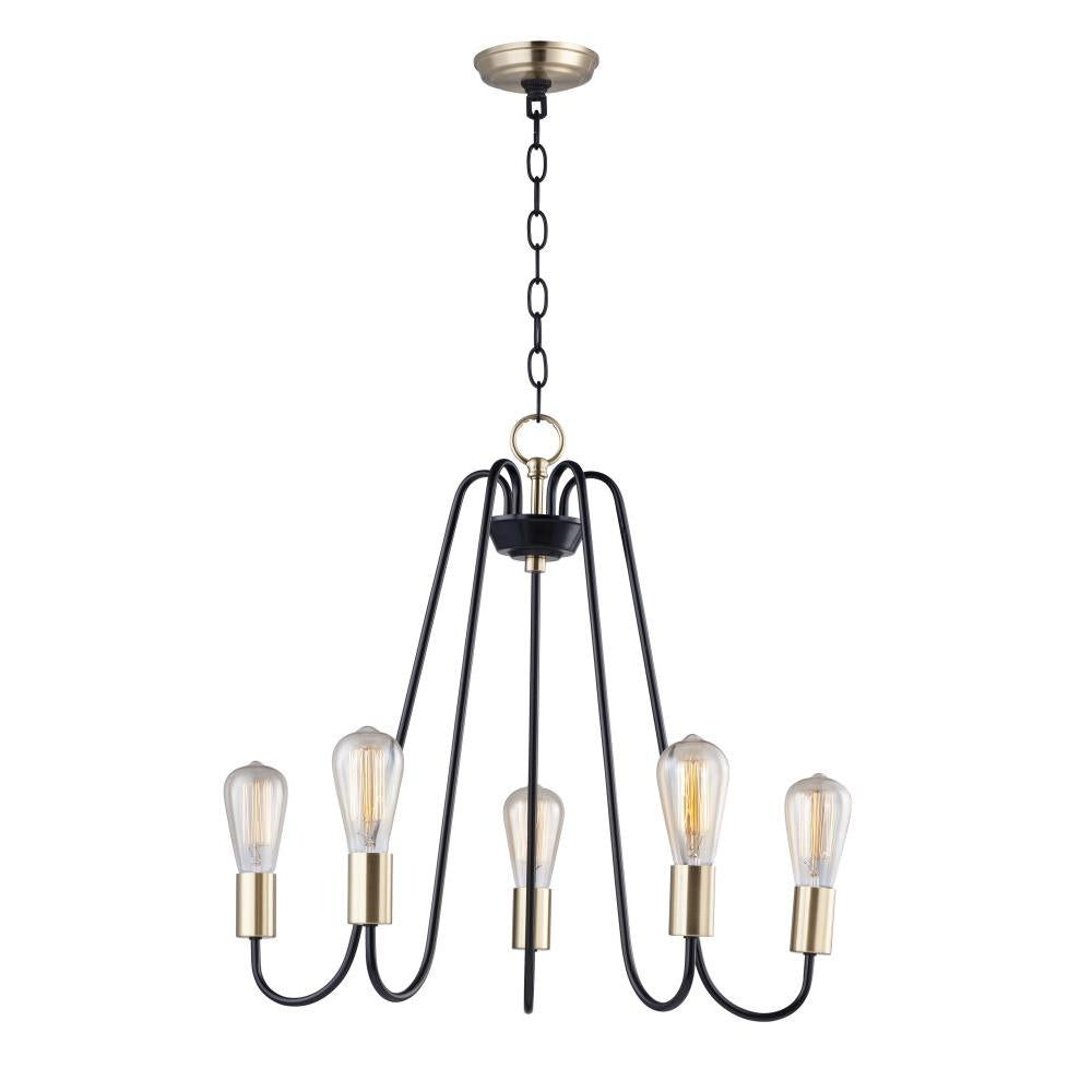 Haven 23.75 Inch Semi Flush Mount Light – Oil Rubbed Bronze / Antique Brass