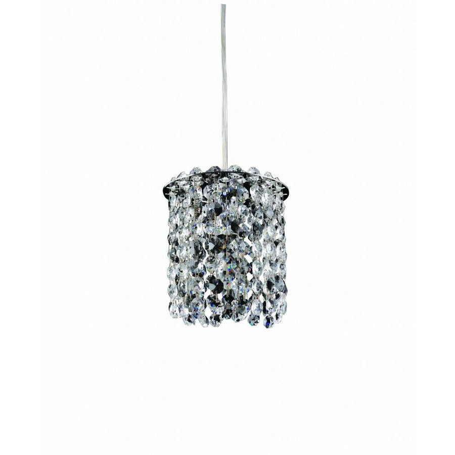 Rondelle Luxury Crystal Pendant – Polished Chrome