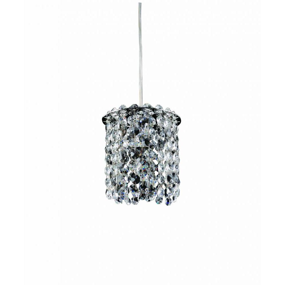 Rondelle Luxury Crystal Pendant – Polished Chrome