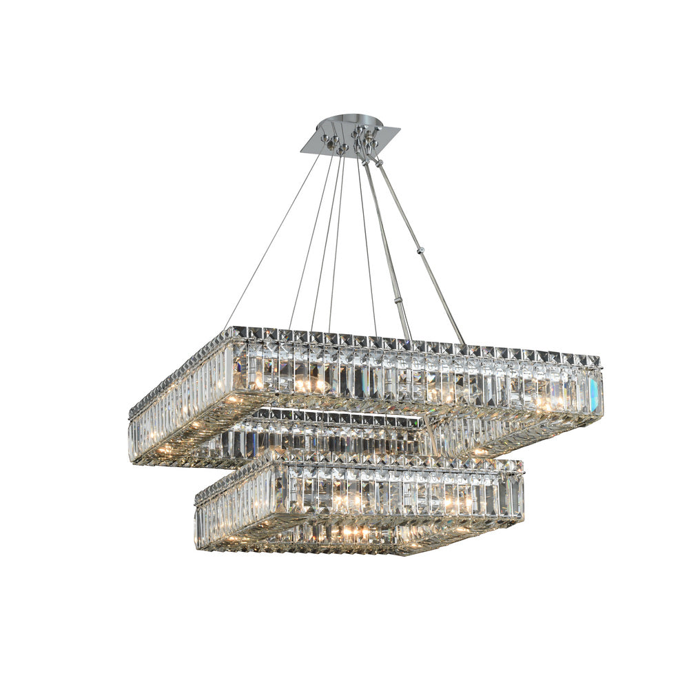 Quadro Luxury Crystal Pendant – Polished Chrome