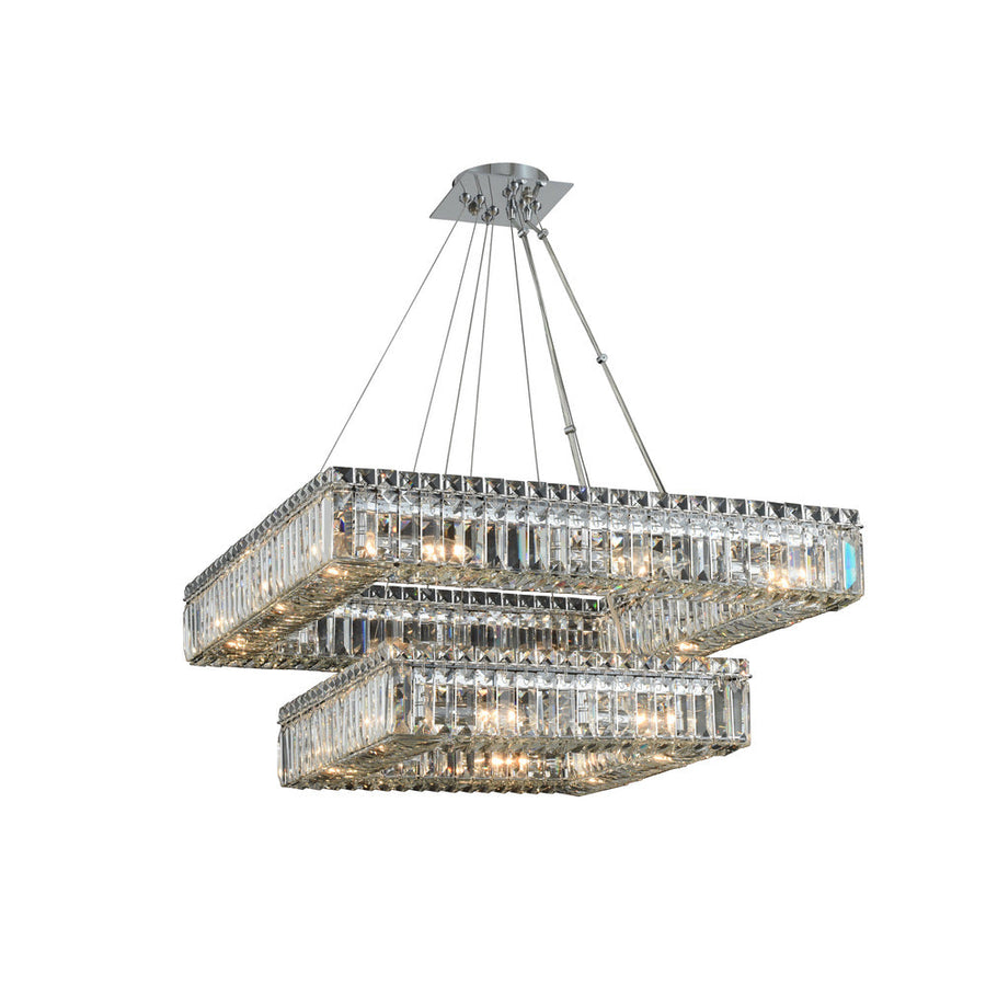Quadro Luxury Crystal Pendant – Polished Chrome