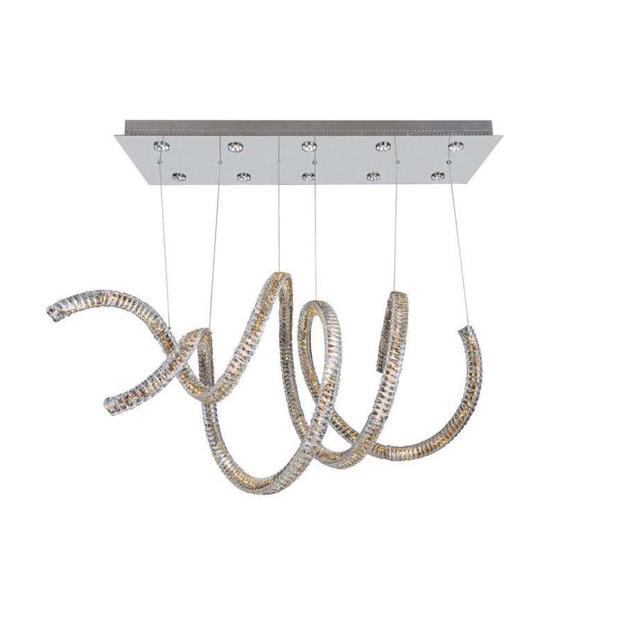 Quantum Quadro Luxury Crystal 2 Tier Square – Polished Chrome