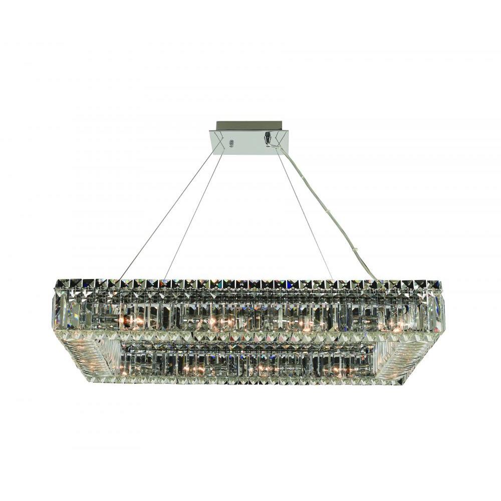 Ravina Luxury Crystal  Convertible Pendant – Polished Chrome