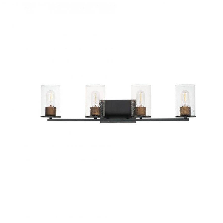Maxim Lighting 11844CDABBK Sleek 30.5 Inch Bathroom Vanity - Antique Brass / Black