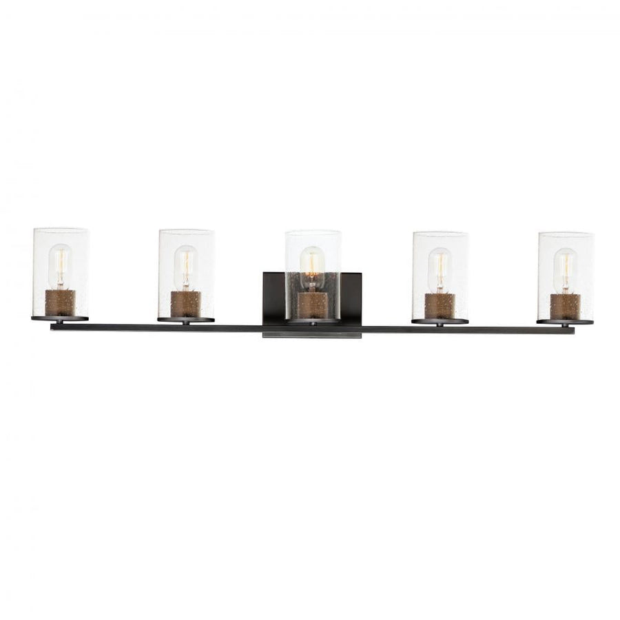 Maxim Lighting 11845CDABBK Sleek 4 Inch Bathroom Vanity - Antique Brass / Black
