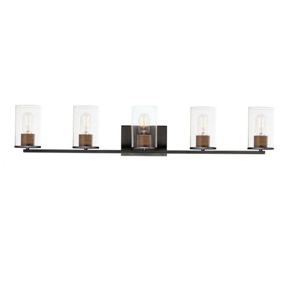 Sleek 4 Inch Bathroom Vanity - Antique Brass / Black