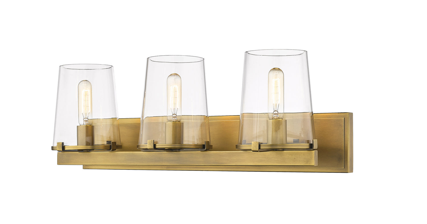 Z-Lite Callista 3032-3V-RB Gold Bath Vanity Light Fixture 28 in. - Rubbed Brass (OPEN BOX)