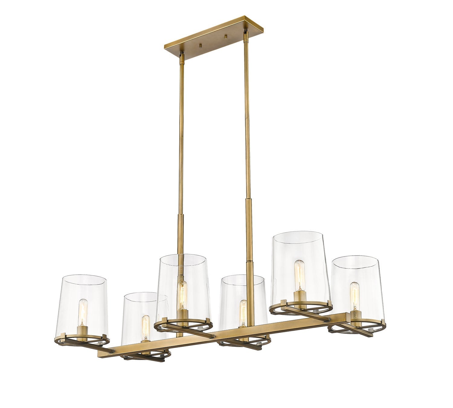 Z-Lite Callista 3032-6L-RB Gold Pendant Chandelier Light Fixture - Rubbed Brass (OPEN BOX)