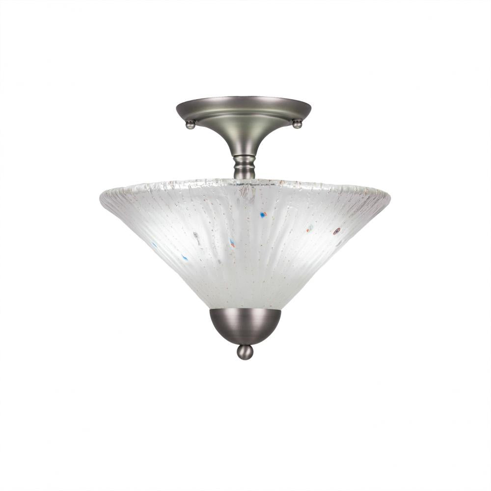 Toltec Company ANY 120-BN-701 Semi Flush Mt Art Glass - Nickel