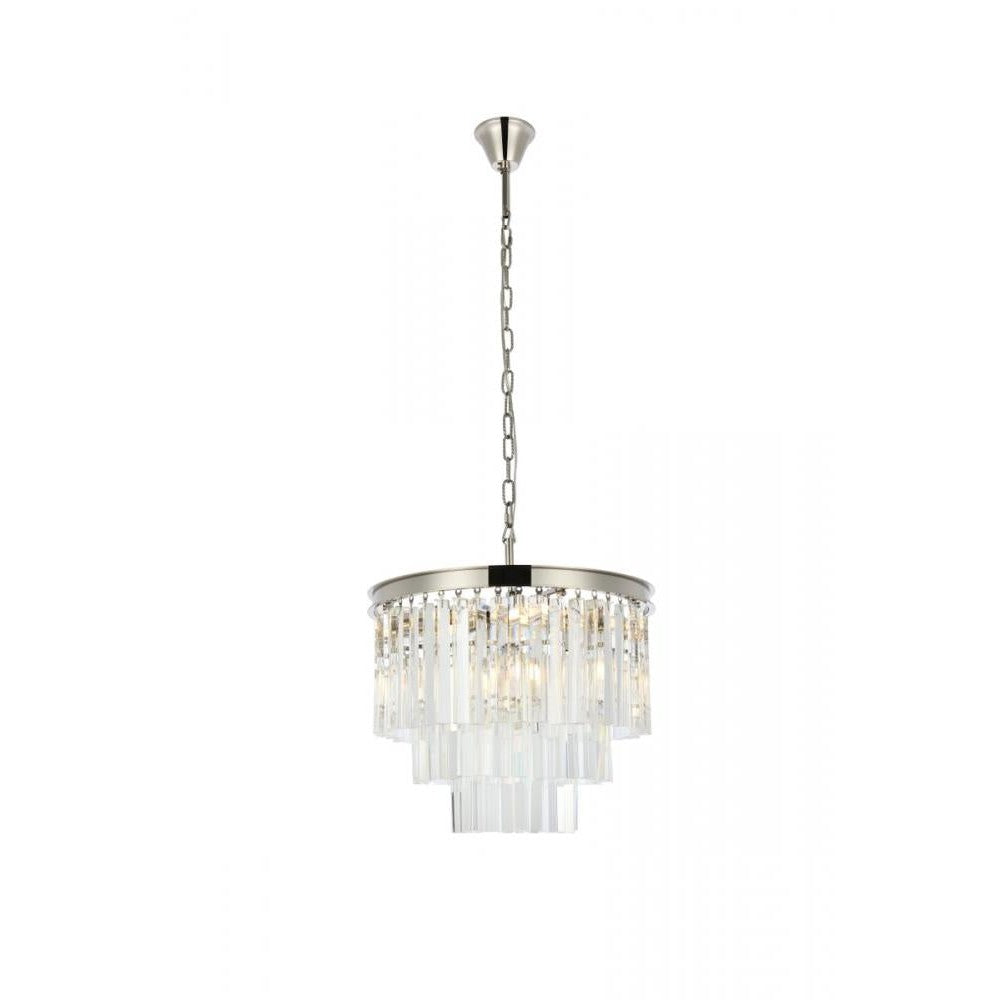 Elegant Lighting SYDNEY 1201D20PN/RC Chandelier Transitional - Polished Nickel