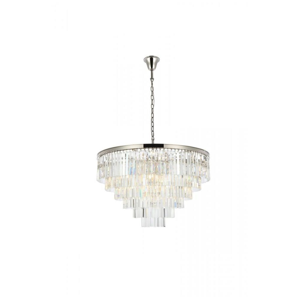 Elegant Lighting SYDNEY 1201D44PN/RC Chandelier Transitional - Polished Nickel