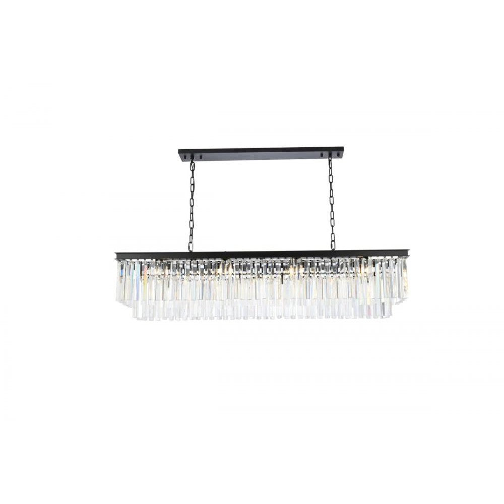 Elegant Lighting SYDNEY 1202D60MB/RC Chandelier Transitional - Matte Black