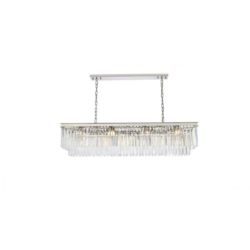 Elegant Lighting SYDNEY 1202D60PN/RC Chandelier Transitional - Polished Nickel