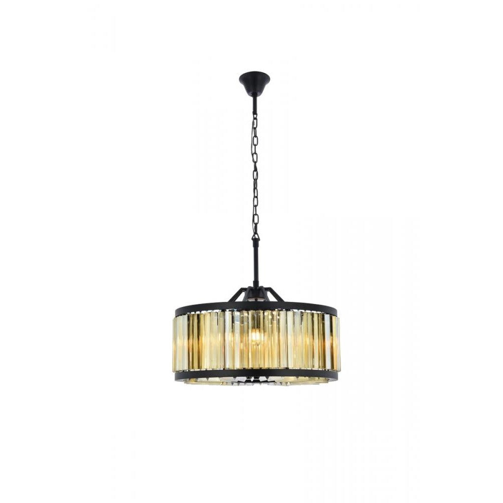 Elegant Lighting CHELSEA 1203D28MB-GT/RC Chandelier Transitional - Matte Black