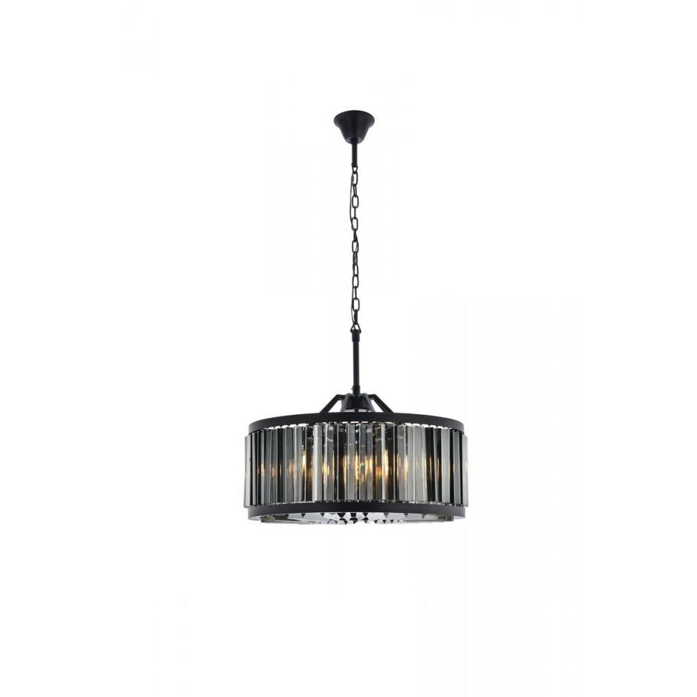 Elegant Lighting CHELSEA 1203D28MB-SS/RC Chandelier Transitional - Matte Black