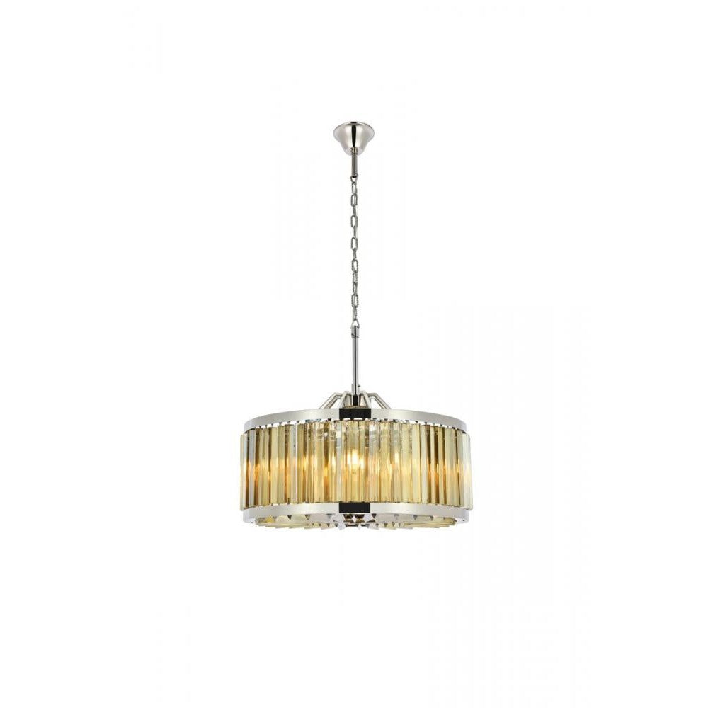 Elegant Lighting CHELSEA 1203D28PN-GT/RC Chandelier Transitional - Polished Nickel