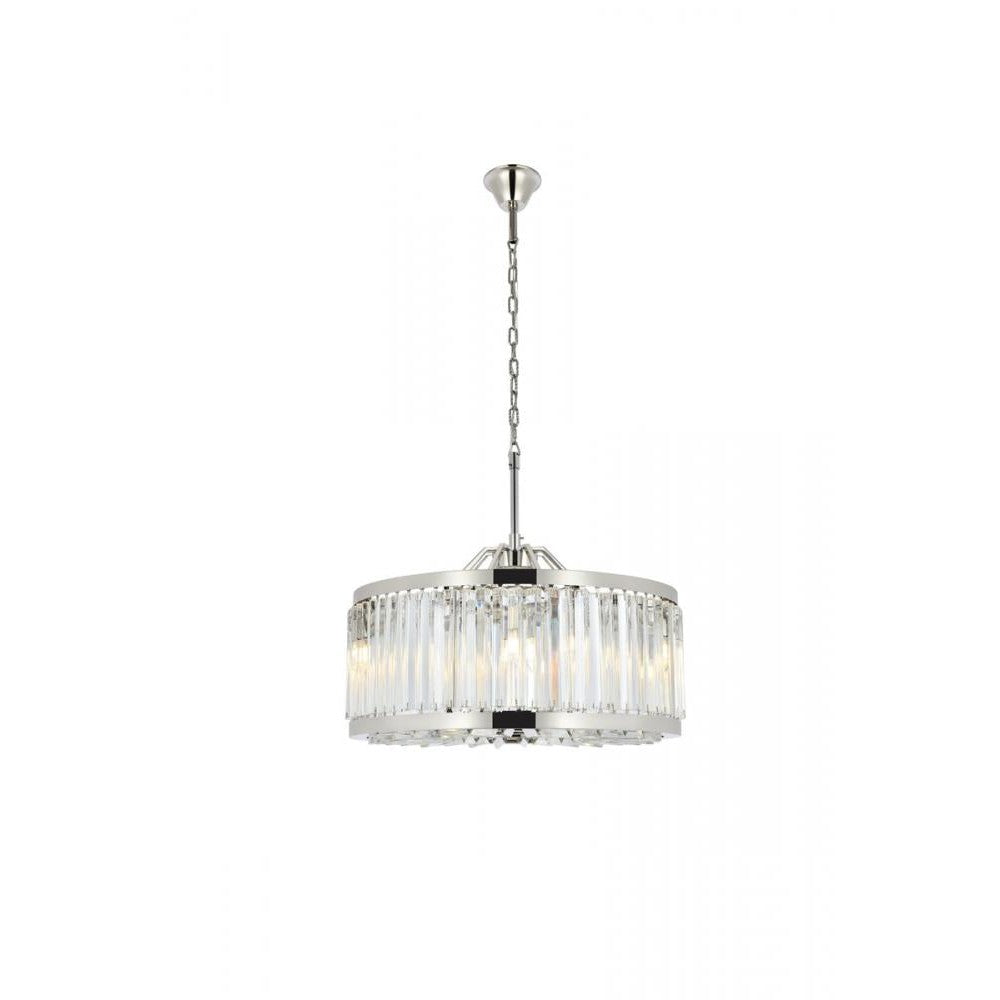 Elegant Lighting CHELSEA 1203D28PN/RC Chandelier Transitional - Polished Nickel