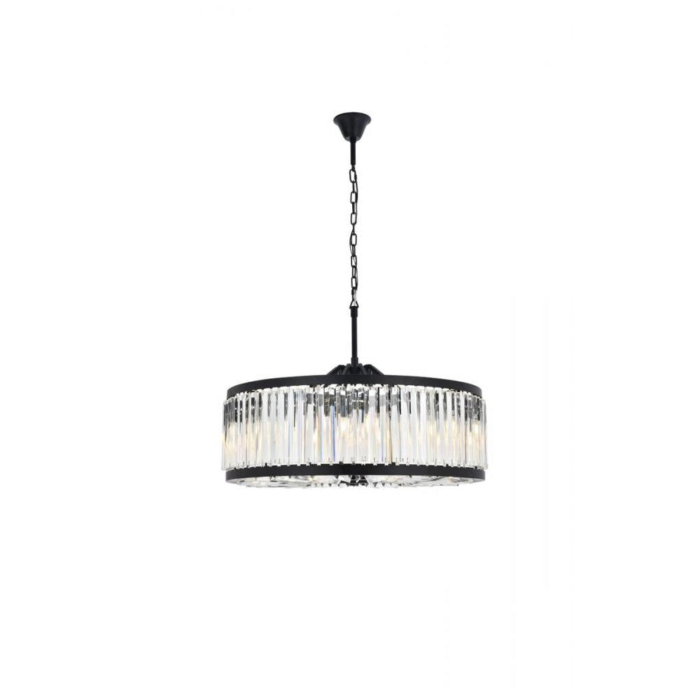 Elegant Lighting CHELSEA 1203D35MB/RC Chandelier Transitional - Matte Black