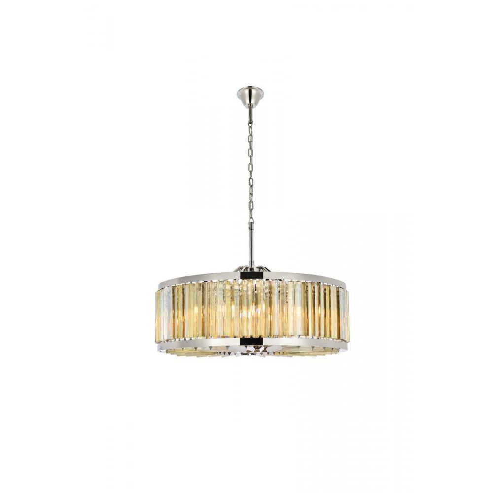 Elegant Lighting CHELSEA 1203D35PN-GT/RC Chandelier Transitional - Polished Nickel