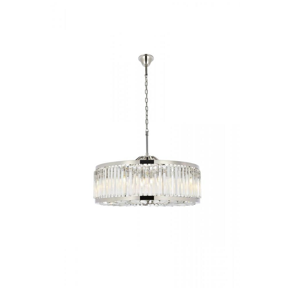 Elegant Lighting CHELSEA 1203D35PN/RC Chandelier Transitional - Polished Nickel