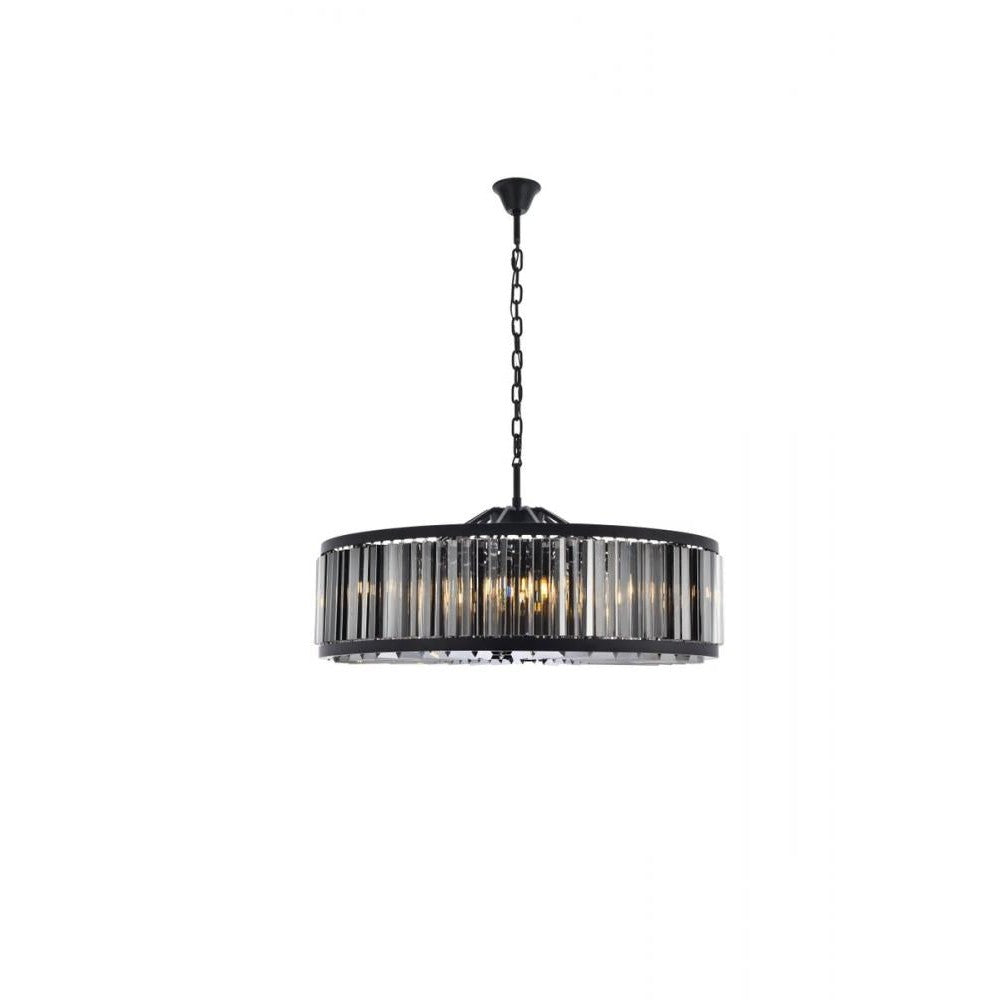 Elegant Lighting CHELSEA 1203G43MB-SS/RC Chandelier Transitional - Matte Black