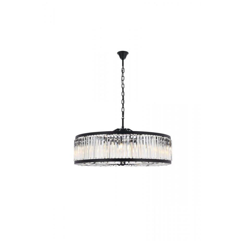 Elegant Lighting CHELSEA 1203G43MB/RC Chandelier Transitional - Matte Black