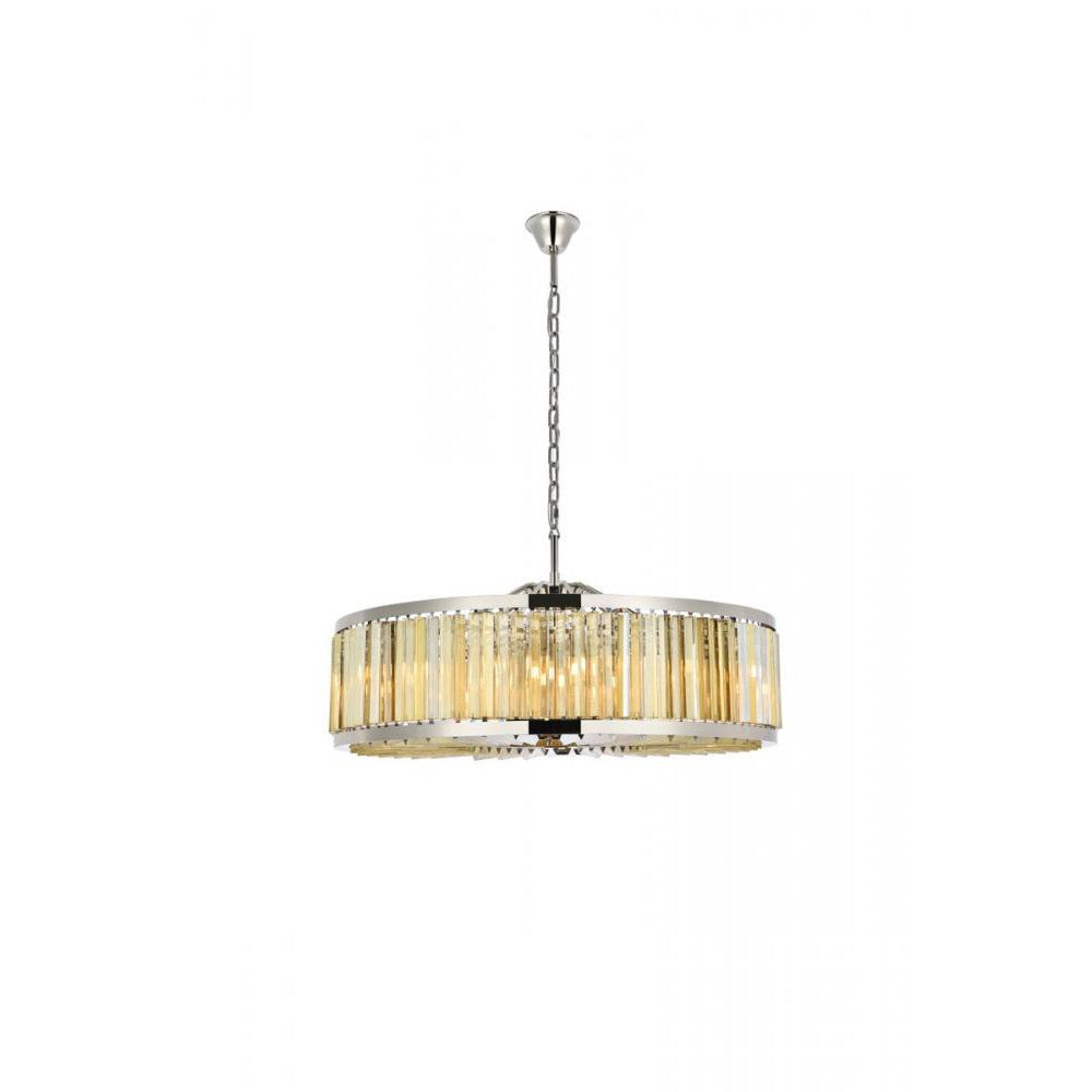 Elegant Lighting CHELSEA 1203G43PN-GT/RC Chandelier Transitional - Polished Nickel