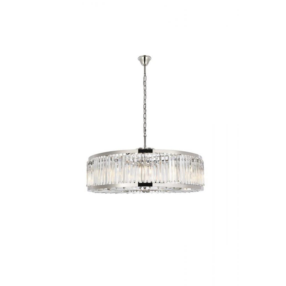 Elegant Lighting CHELSEA 1203G43PN/RC Chandelier Transitional - Polished Nickel