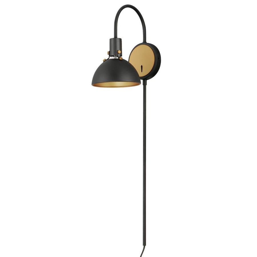 Maxim Lighting 12041ABBK Dawn 7 Wall Sconce - Antique Brass / Black